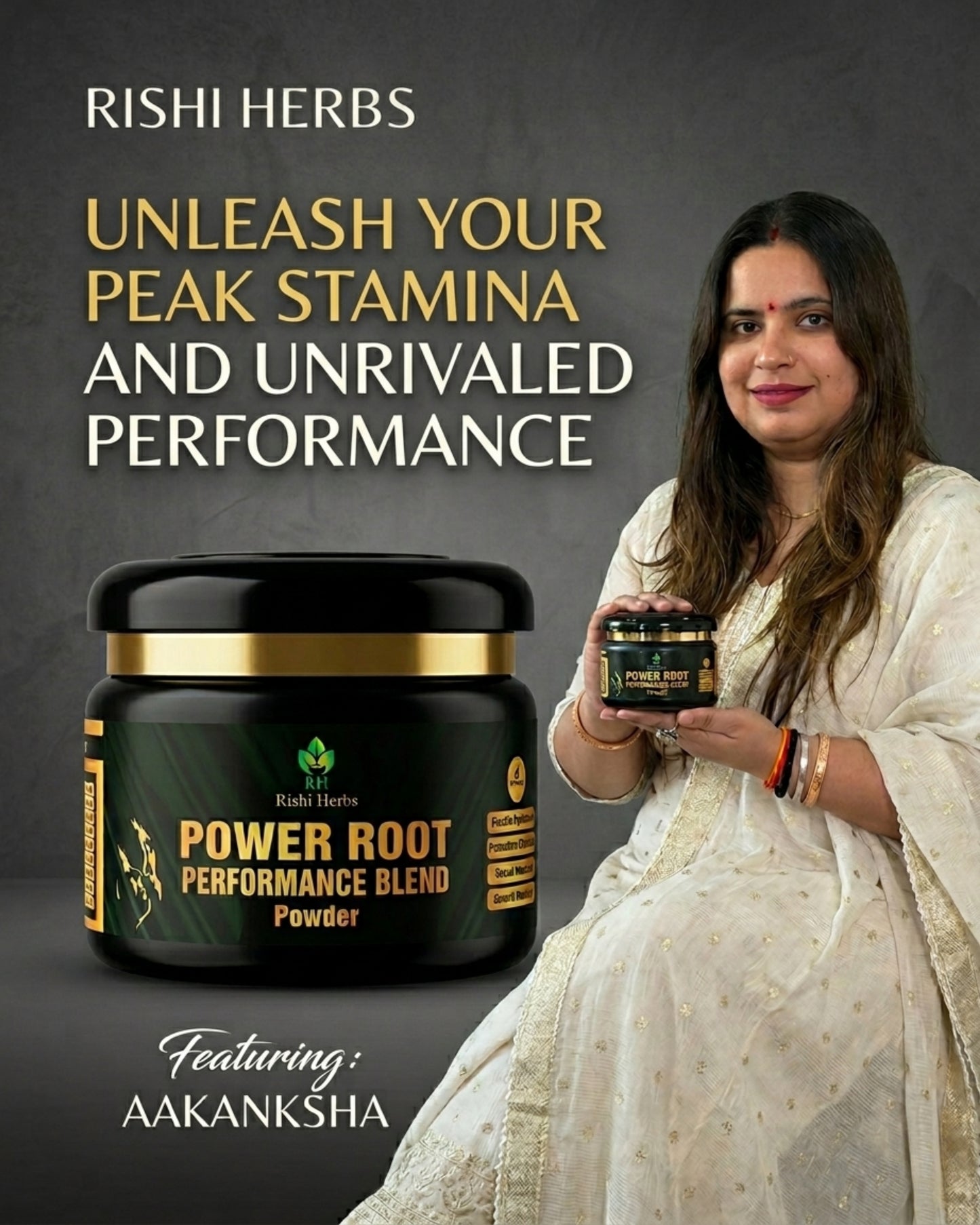 Power Root Performance Blend Powder | Premium Ayurvedic Men’s Wellness Formula 💪🌿